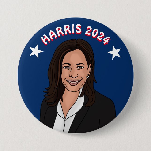 Vote for Kamala Harris 2024 Button (Front)