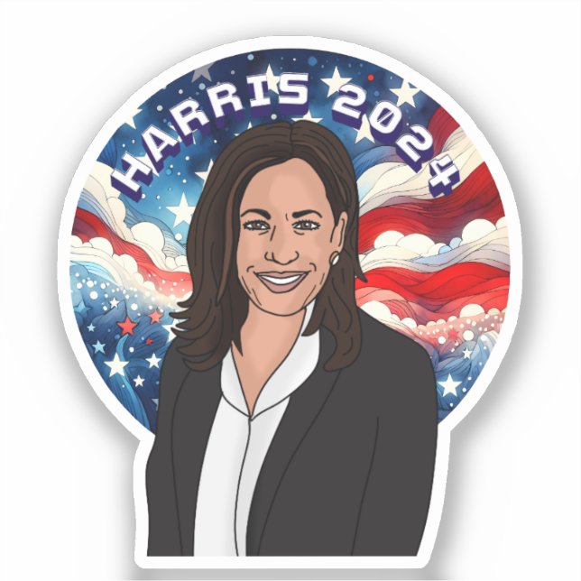 Vote for Kamala Harris 2024 Sticker (Front)