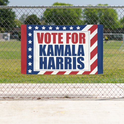 Vote for Kamala Harris American Flag Banner