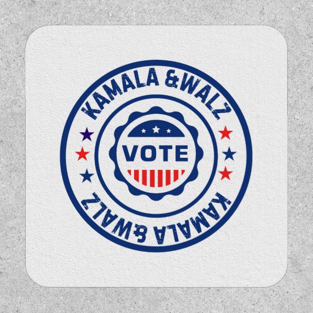 Vote for Kamala harris and walz  Patch (Front)