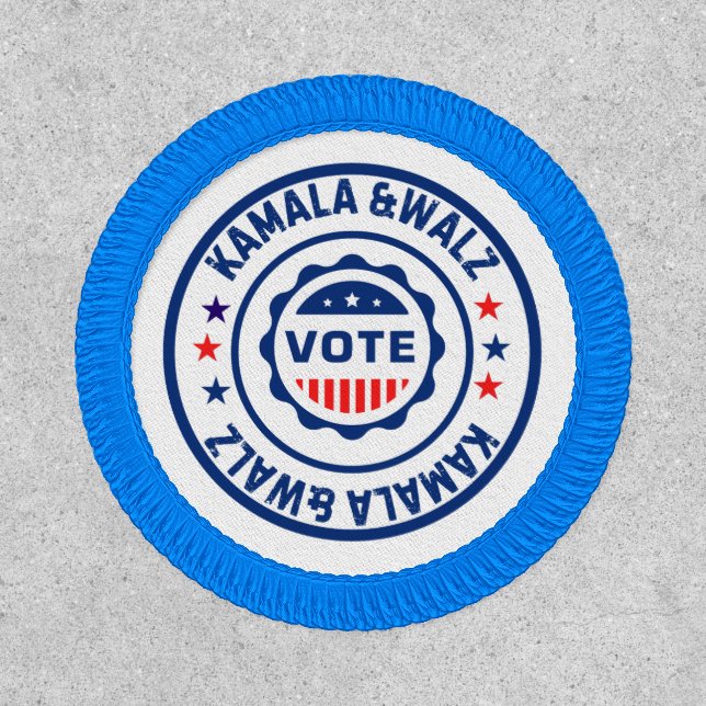 Vote for Kamala harris and walz  Patch (Front)