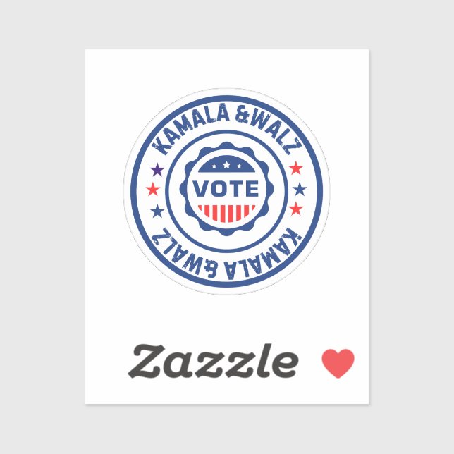 Vote for Kamala harris and walz  Sticker (Sheet)