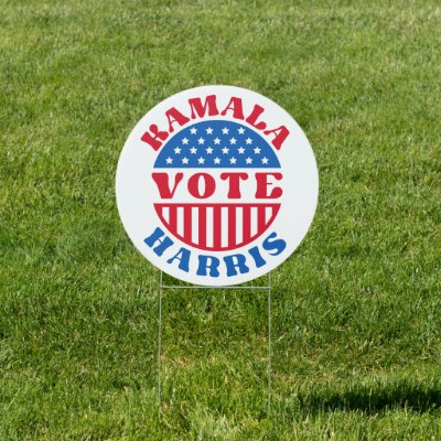 Vote for Kamala Harris Retro Patriotic Sign