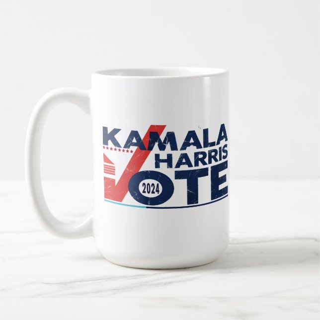 Vote for Kamala Harris T-Shirt Coffee Mug (Left)