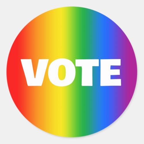 Vote for LGBTQ Rights Classic Round Sticker