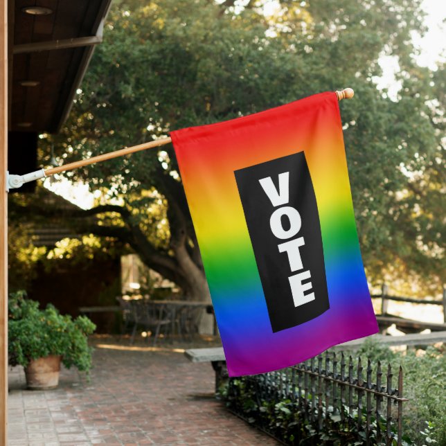 Vote for LGBTQ+ Rights House Flag (In SItu)