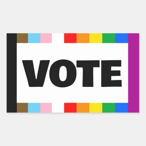 Vote for LGBTQ Rights Rectangular Sticker