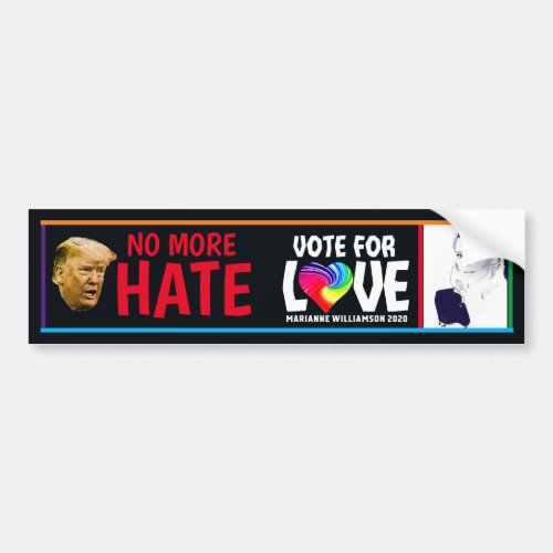 Vote for Love Marianne Williamson 2020 Bumper Sticker
