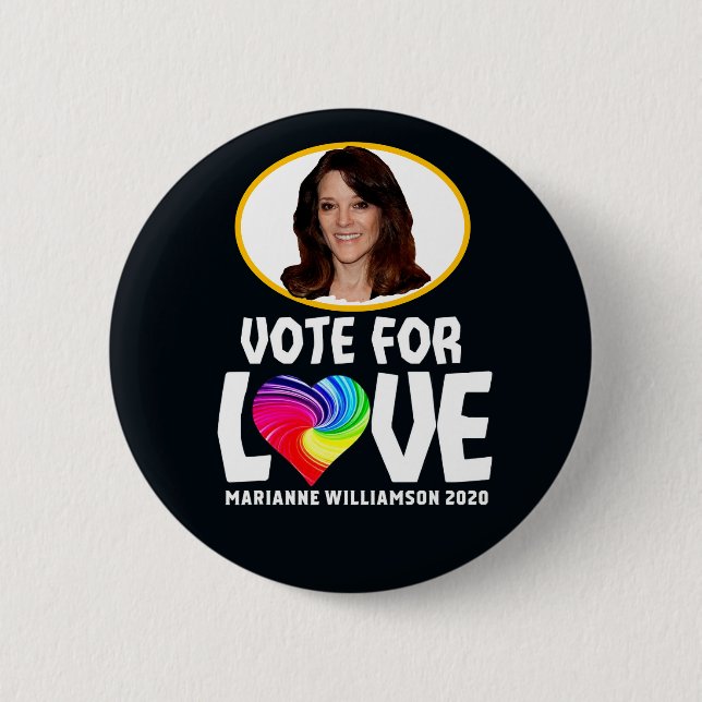 Vote for Marianne Williamson 2020 Button (Front)