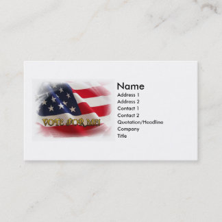Vote for me business card