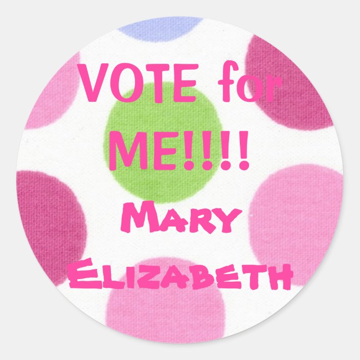 VOTE For ME Election Sticker | Zazzlecom