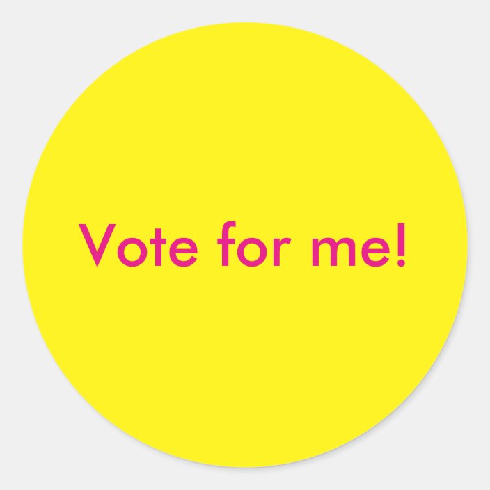 Vote for Me Stickers | Zazzle.com