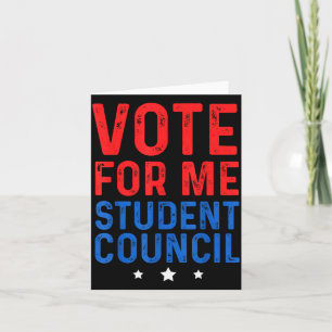 Vote For Me Student Council Card