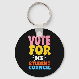 Vote For Me Student Council Youth Cool School Elec Keychain