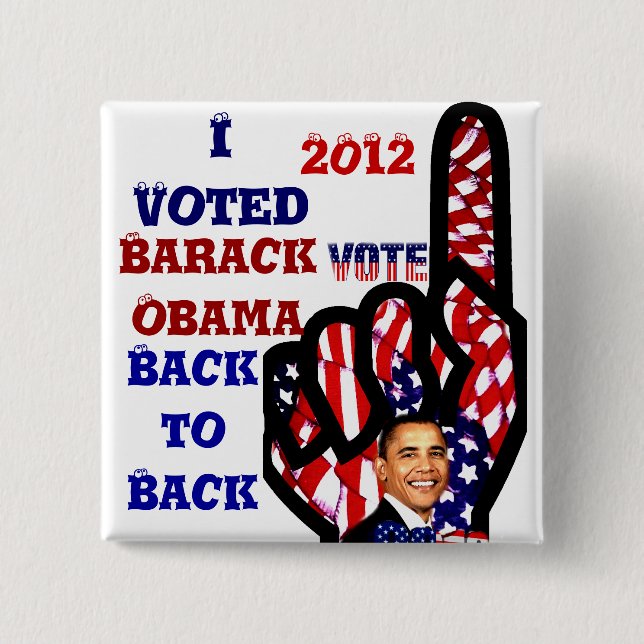 Vote for Obama #2,Back to Back_ Pinback Button (Front)