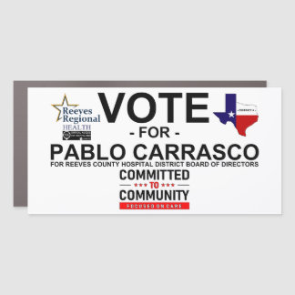 Vote for Pablo Carrasco Car Magnet
