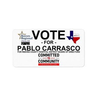 Vote for Pablo Carrasco Label