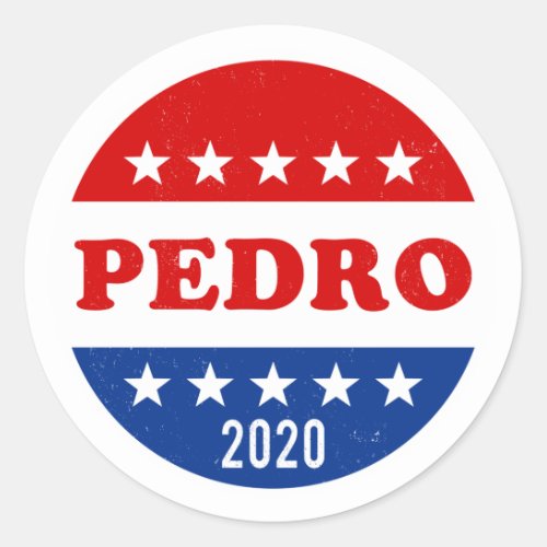 Vote for Pedro 2020 Elections Classic Round Sticker