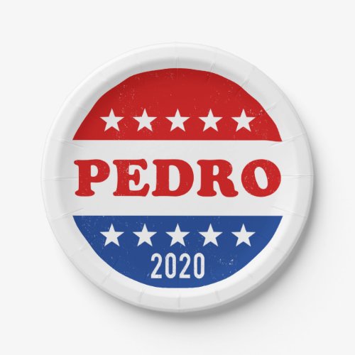Vote for Pedro 2020 Paper Plates