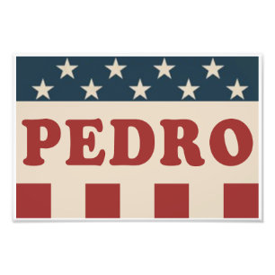 Vote for Pedro Classic Vintage Retro Campaign Photo Print