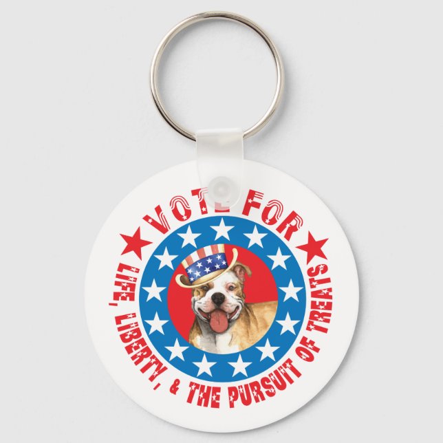 Vote for Pit Bull Keychain (Front)
