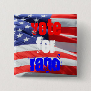 Vote for Rand Paul, Presidential Elections Pinback Button