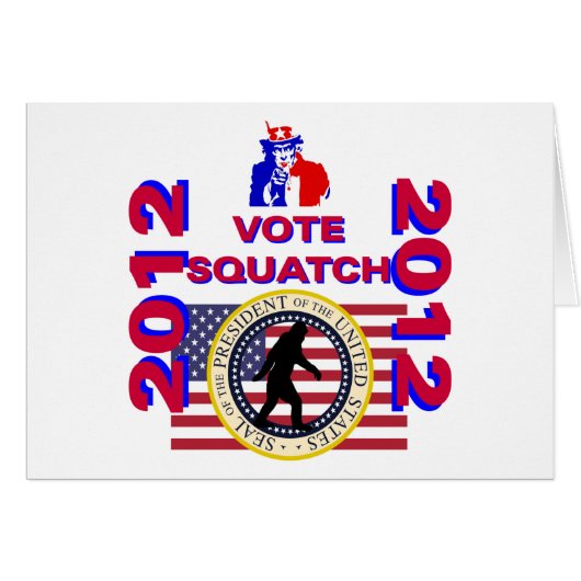 Vote for Squatch 2010 Cards (Front Horizontal)