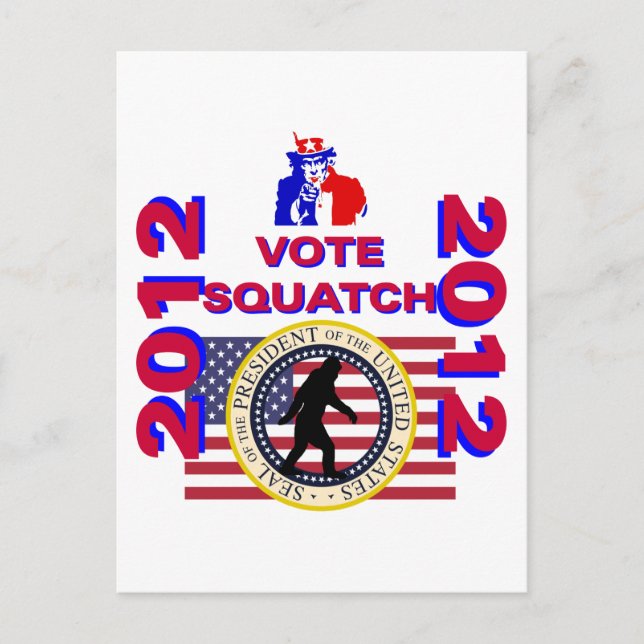 Vote for Squatch 2010 Postcard (Front)