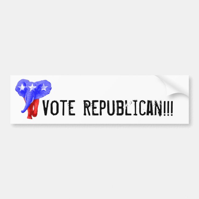 Vote for the Charging Republican Bumper Sticker (Front)