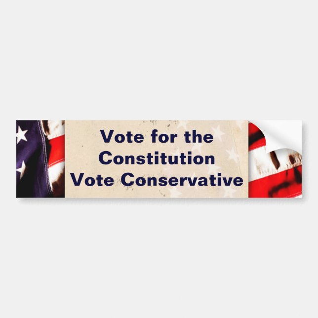 Vote For The Constitution Bumper Sticker (Front)