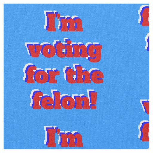 vote for the felon funny donald trump fabric