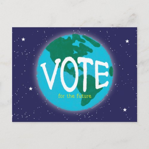 Vote For the Future Earth Postcard