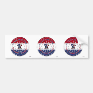 Vote for the Red, White Blue Liberty Bell 13 & 50 Bumper Sticker