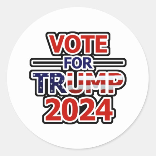 Vote for Trump 2024 Classic Round Sticker