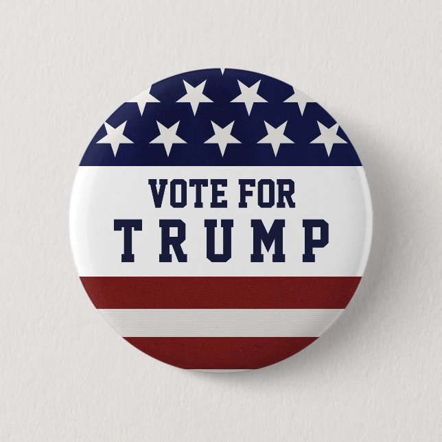 Vote for Trump Presidential Election 2020 Pinback Button (Front)