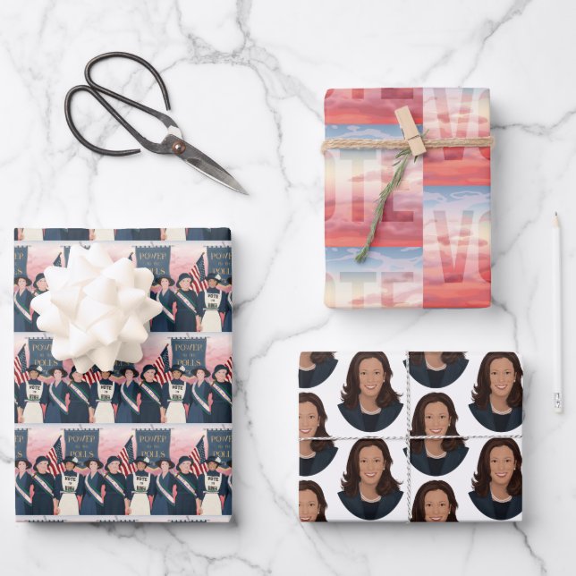 Vote for Women Wrapping Paper (Front)