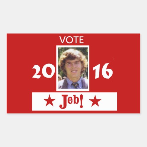 Vote for Young Jeb in 2016 Rectangular Sticker