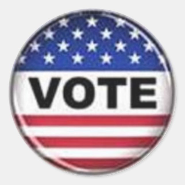 VOTE FOR YOUR CANDIDATE.... CLASSIC ROUND STICKER (Front)