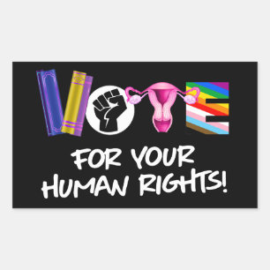 Vote for your Human Rights Rectangular Sticker