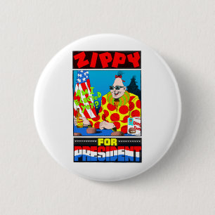Vote For Zippy Pinback Button
