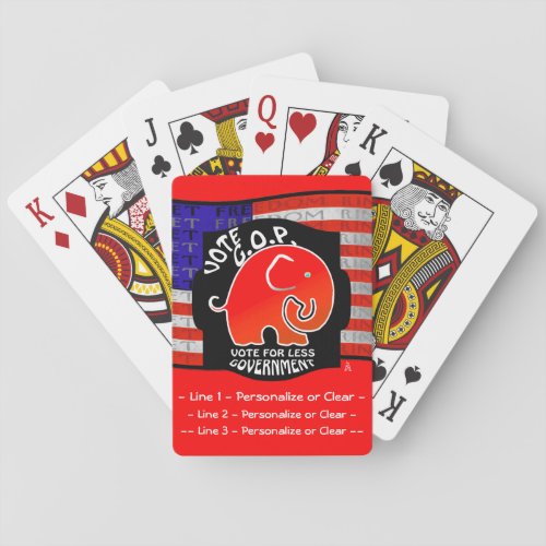 VOTE GOP Personalized Playing Cards
