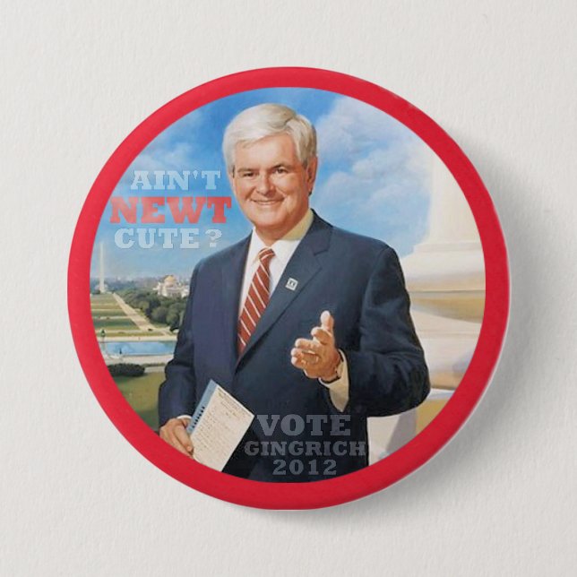 Vote Gingrich 2012 Pinback Button (Front)