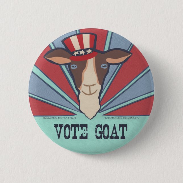 Vote Goat! Campaign Button (Front)