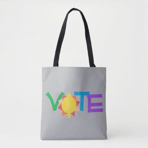 Vote GOTV Button / Vote With Sun Tote Bag