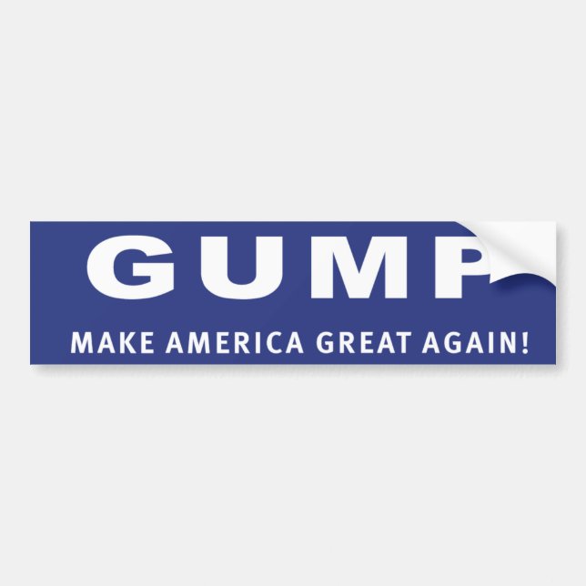 Vote Gump! Donald Trump election sticker (Front)