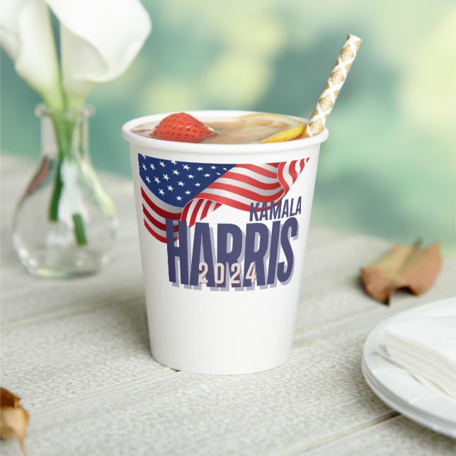 Vote Harris Election 2024  Paper Cups (Insitu)
