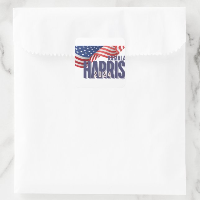 Vote Harris Election 2024 Square Sticker (Bag)