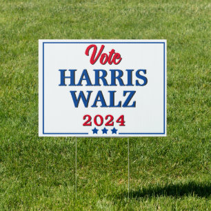 Vote Harris Walz 2024 Democrat Election Yard Sign