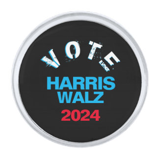 VOTE Harris/Walz 2024 Silver Finish Lapel Pin