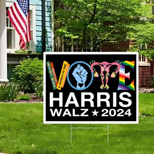 Vote Harris Walz 2024 Vote Yard Sign